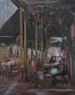 Evening Repose at the Bistro by Kelly Lane